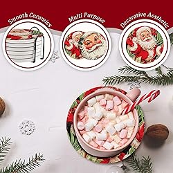 Christmas Absorbent Coasters with Holder Set of