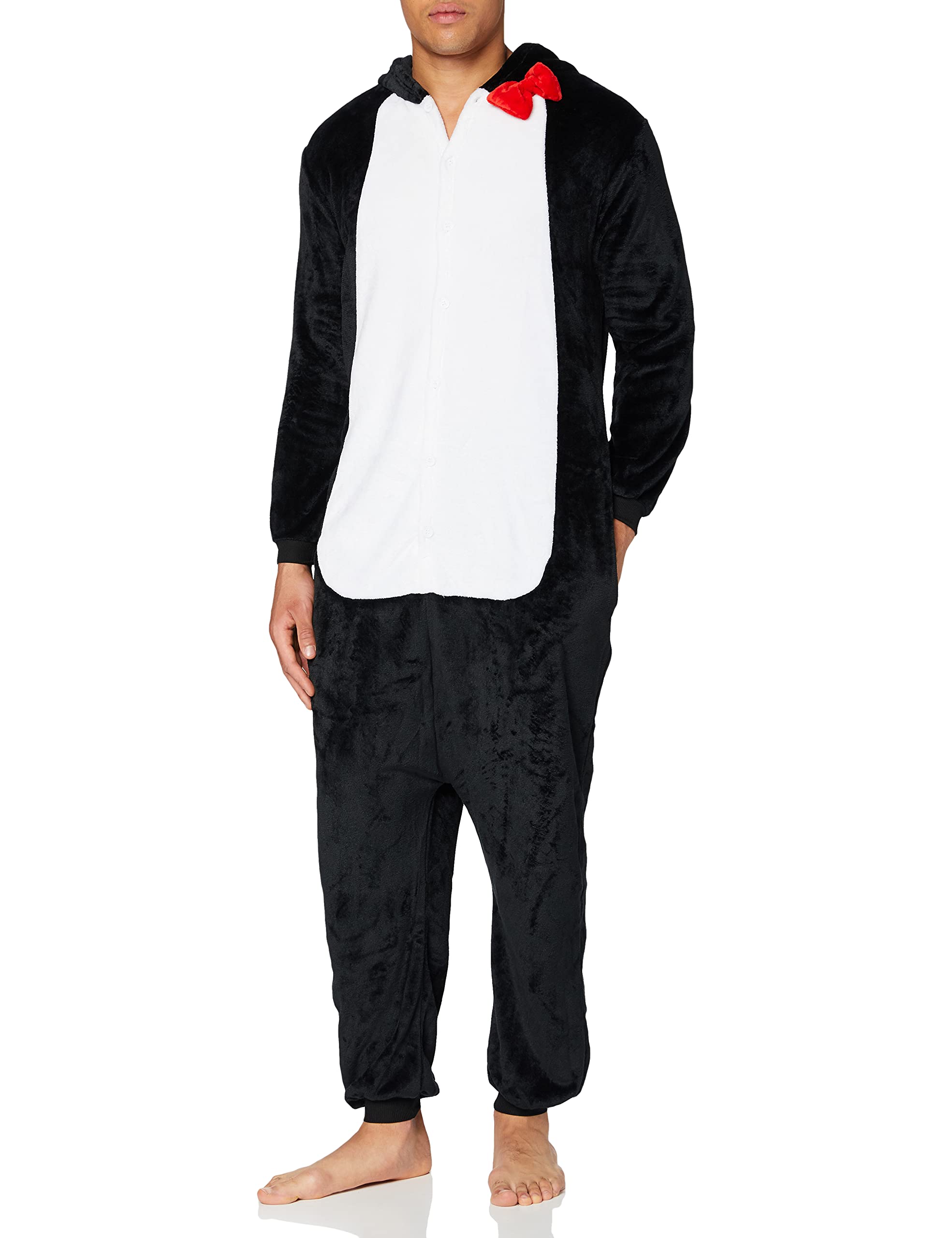 Everglamour 5055601171623 Onesie/Body Suit, Unisex-Adult, Black, X-Large