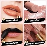 Oulac Satin Matte Lipstick Nude SG01 Bare 4.3g Vegan Creamy Formula view 4