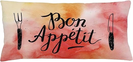 Amazon Com Lunarable Bon Appetit Throw Pillow Cushion Cover