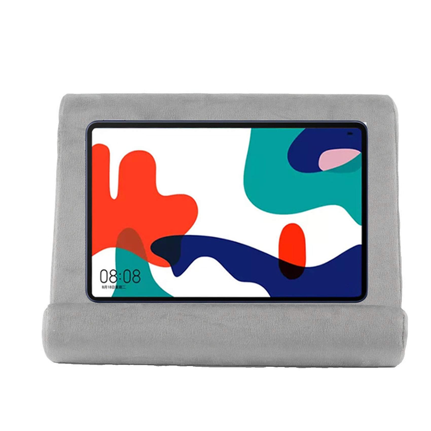 Multi Angle Soft Tablet Stand for Tablet, Polyester Cushion Lap Stand, Tablet Stand Holder, Cushion Reading Stand, Lap Stand Holder (Grey)