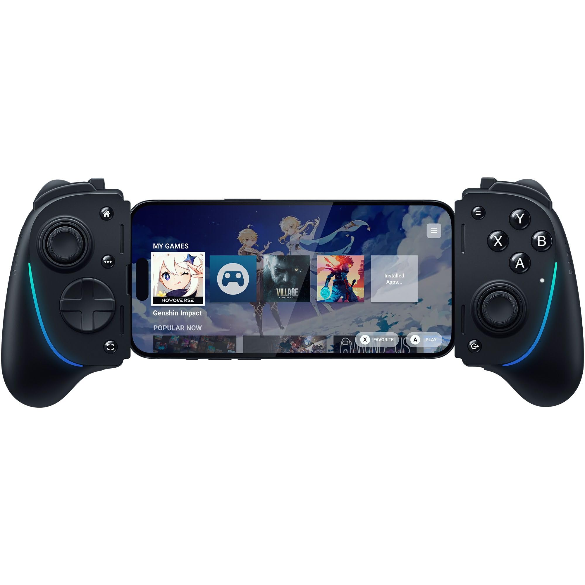Razer Kishi Ultra Gaming Controller for Android, iPhone 15 & 16 Series, iPad Mini A17 Pro & 6 (USB C): Pro Controls - Ergonomic Grip - Stream PC, Xbox, PS5 Games on Mobile, Phone, Tablet - Chroma RGB
