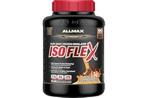 ALLMAX Nutrition - ISOFLEX - 100% Ultra-Pure Whey Protein Isolate - Chocolate Peanut Butter - 5 Pound