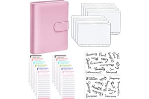 Budget Binder, Budget Binder with Cash Envelopes, Money Organizer for Cash,with 8PCS A6 Binder Pockets, 12PCS Expense Budget 