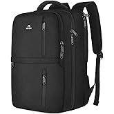 MATEIN Travel Backpack with Shoe Compartment, 40L Travel Backpack Carry On | Flight Approved, Fit 17 Inch Laptop, Computer Daypack, Water Resistant, College Weekender Overnight Bag, For Men Women, Black