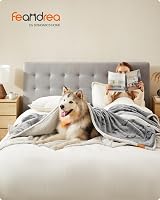 Feandrea Waterproof Dog Blanket XX Large 229 x 203 cm Reversible Sherpa Fleece view 2