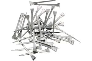 E-outstanding 50-Pack Low Carbon Steel 2.4 Inch E6 Horseshoe Nails, Polished and Galvanized