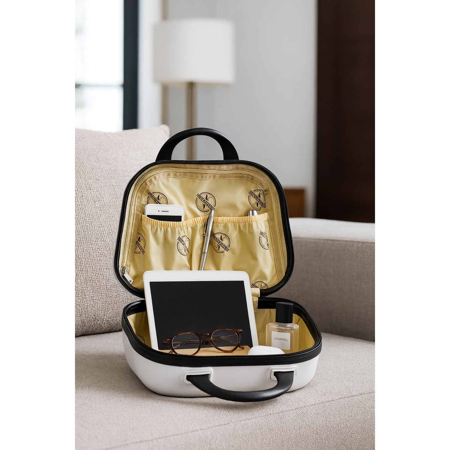 World Traveler Butterfly Polycarbonate Hardside Expandable Spinner Luggage with Enhanced Wheel System, 2-Piece Carry-On Set