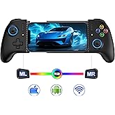 LIFUFUTEE Mobile Gaming Controller for iPhone/Android, Wireless Phone Controller with Hall Joysticks/Triggers, Mobile Controller Support Phone Case for Xbox Game Pass, Steam Link & More, Black
