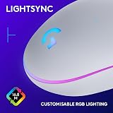 Logitech G203 Lightsync Gaming Mouse 8000 DPI 6 Programmable Buttons White view 4