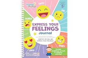 hand2mind Express Your Feelings Journal, Emotions Journal for Kids with Feelings Wheel, Social Emotional Books for Kids, Growth Mindset for Kids, Mindfulness for Kids, Calm Down Corner Supplies