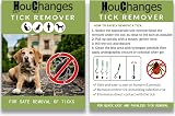 HouChanges 3Pcs Tick Remover Tool Painlessly Tick for Dogs Cats Humans Blue view 7