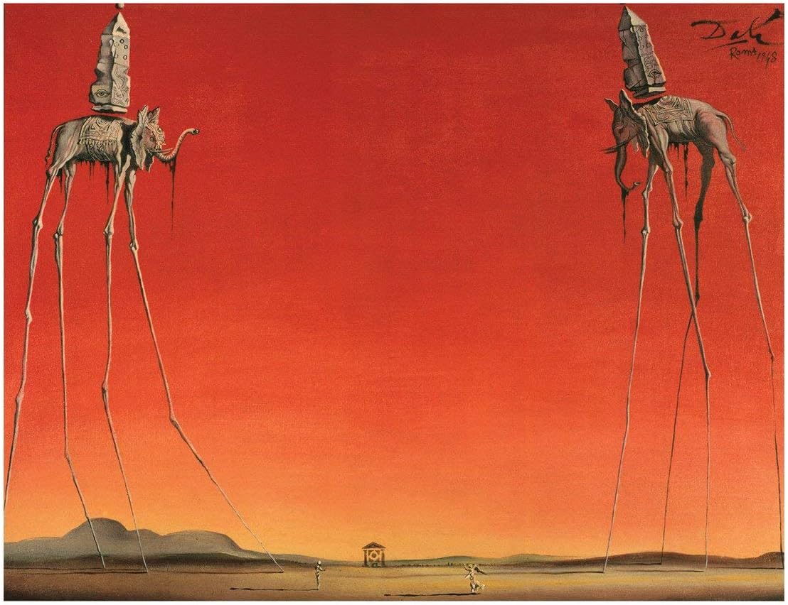Imaginus Posters Salvador Dali Les Elephants Surreal Poster
