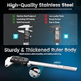 Housolution 6 Inch Digital Caliper Stainless Steel Inch/Metric 4 Measuring Ways view 6
