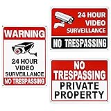 3-Pack Private Property No Trespassing Sign, 24