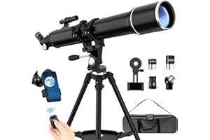 FAMIROSA Telescope for Adults High Powered, 90mm Aperture (36X-270X) 900mm Focal Length Refractor Astronomy Telescopes for Pl