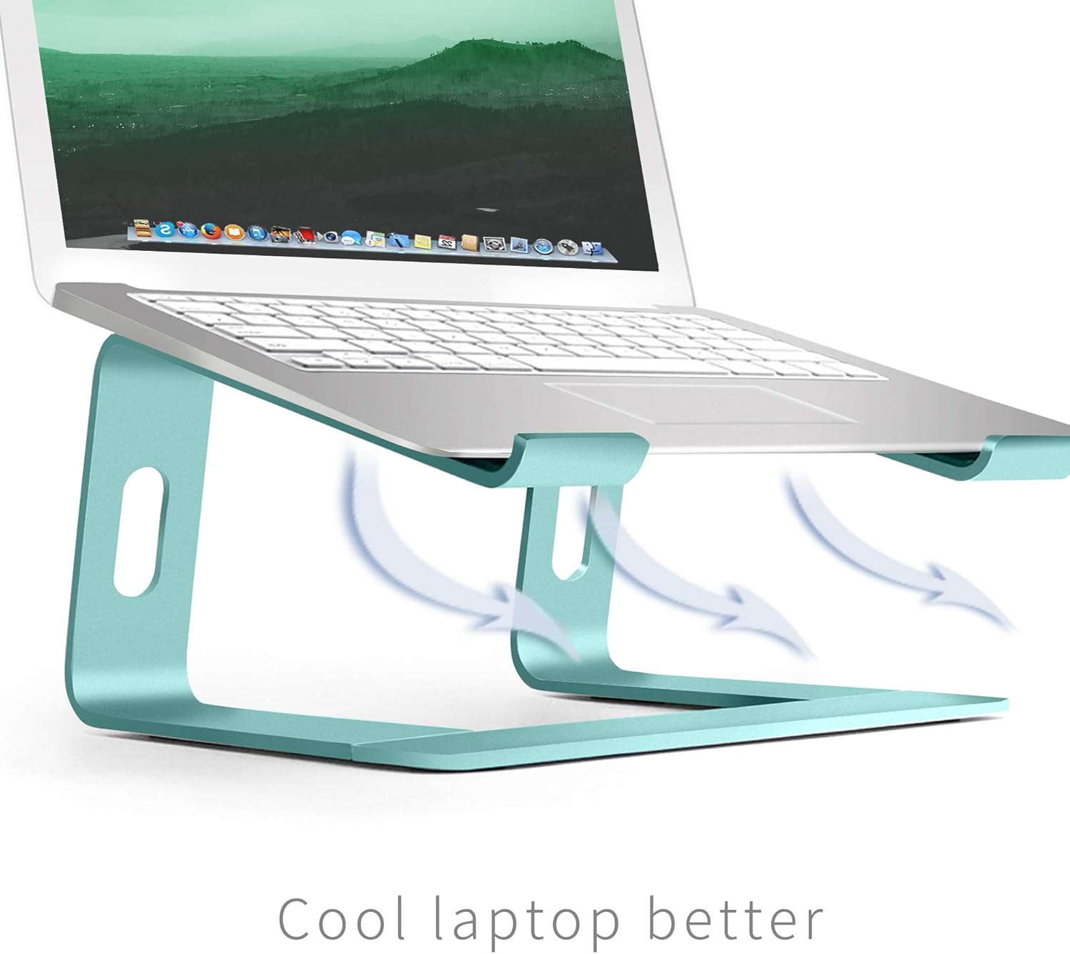 Soundance Laptop Stand, Aluminum Computer Riser, Ergonomic Laptops Elevator for Desk, Metal Holder Compatible with 10 to 15.6 Inches Notebook Computer, Green: Office Products