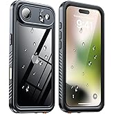 ANTSHARE for iPhone Air Case, IP68 Waterproof Shockproof Case, [Built-in Screen Protector] - 12 FT Military Dropproof - Full Body Heavy Duty Rugged Phone Cover 6.5 inches - Black/Clear
