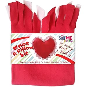 Amazon Com Dadm Tie A No Sew Fleece Heart Pillow For Your Lovely