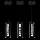 Esfos Pendant Ceiling Light Fixture, LED Kitchen Lighting Crystal Pendant Lights Kitchen Island, 1-Light Integrated Kitchen H