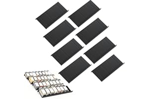 Spice Rack for Drawer, New 8-pcs Adjustable Modular Spice Drawer Organizer Expandable From 9'' to 18'', Seasoning Organizer f
