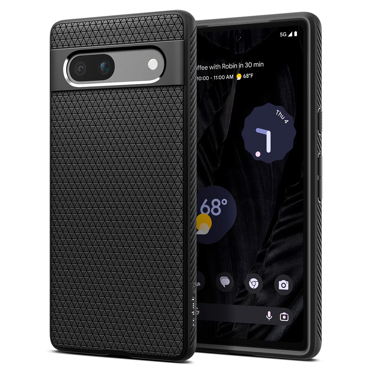 Spigen Liquid Air Case Compatible with Google Pixel 7a - Matte Black — image 1