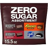HERSHEY'S, REESE'S &amp; YORK Zero Sugar Candy Variety Pack, 15.5 oz | Hershey Chocolate Bars, Reese's Peanut Butter Cups, and York, Individually Wrapped