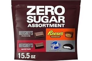 HERSHEY'S, REESE'S and YORK Zero Sugar Assorted Flavored Candy Variety Bag, 15.5 oz