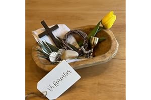 Oh Remember Kit - Symbols of The Easter Resurrection, Handmade Faith Keepsake Set, Christian Easter Decor Display Bowl Set fo