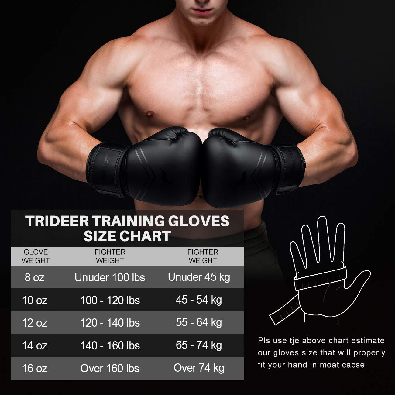 Trideer Pro Grade Boxing Gloves for Men & Women, Kickboxing Bagwork Gel Sparring Training Gloves, Muay Thai Style Punching Bag Mitts, Fight Gloves : Sports & Outdoors