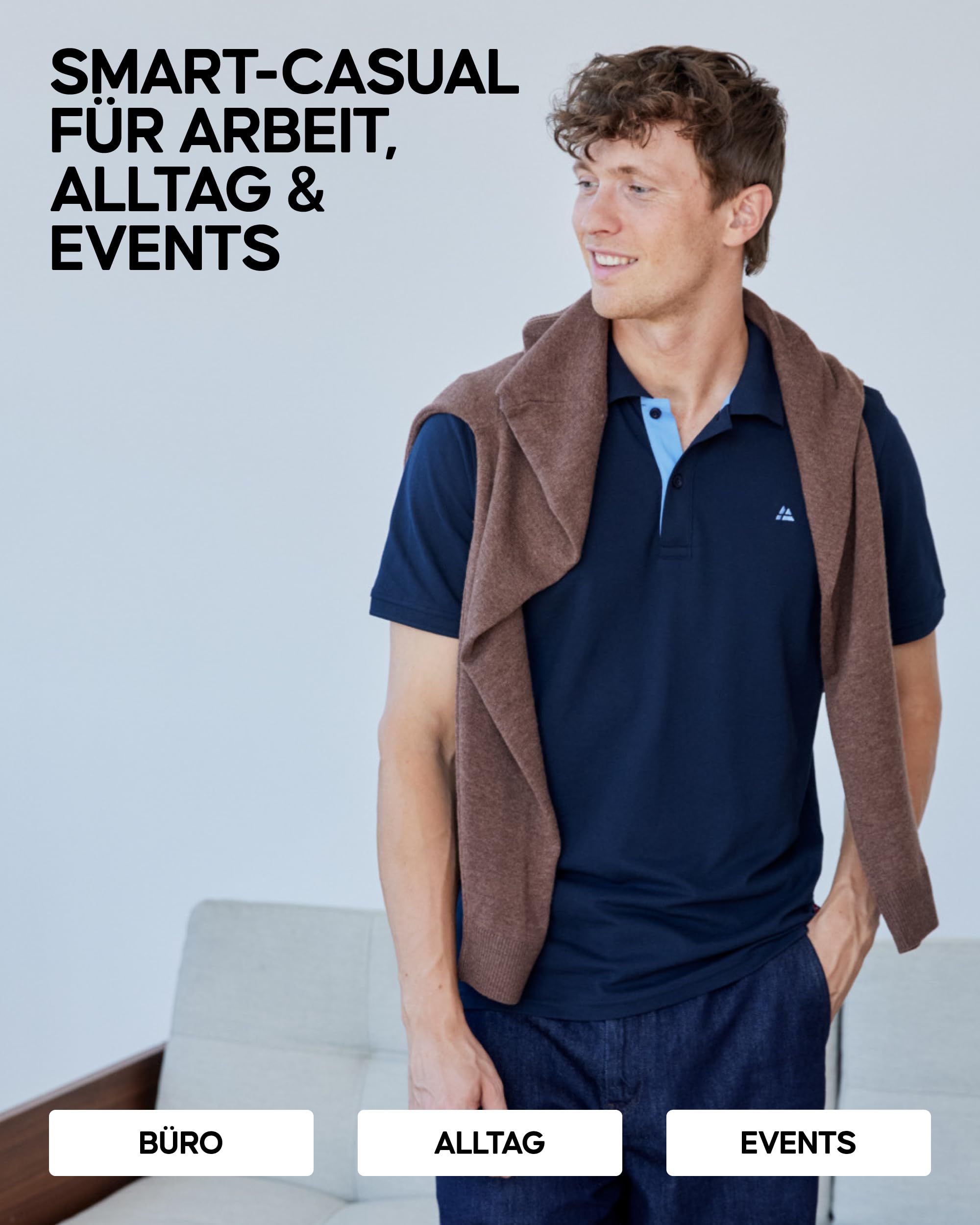 DANISH ENDURANCE Premium Poloshirt Herren Kurzarm (1er | 2er Pack), Piqué Qualität aus Bio-Baumwolle, Weiß, L 5