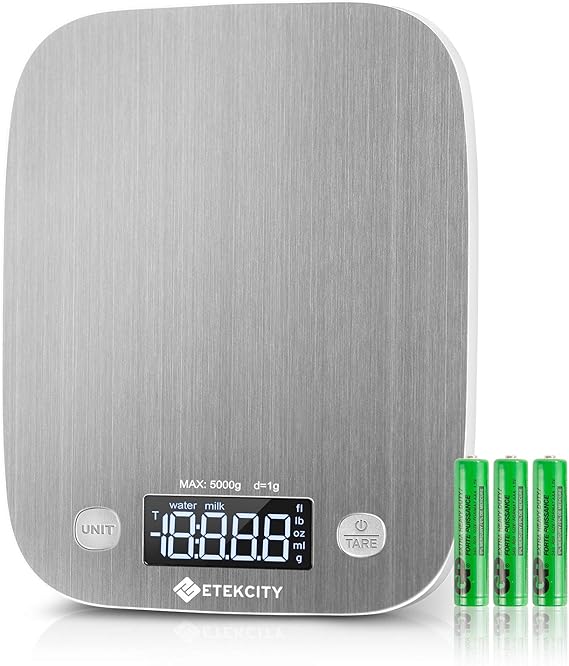 Etekcity Kitchen Food Scale Digital Weight Grams and Oz, LED Backlit