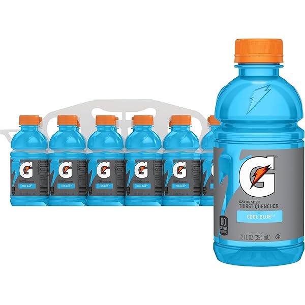 GATORADE THIRST QUENCHER, COOL BLUE, 12 FL OZ (PACK OF 12)