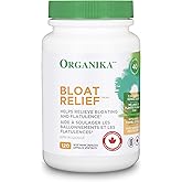 Organika Canadian-Made Bloat Relief- Helps Relieve Bloating and Flatulence- Herbal Blend of Sweet Fennel, Turmeric, and Milk 
