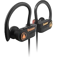 basso WEEDO Wireless Bluetooth 5.0 Earphones with Rich Bass,Immersive Stereo Hd Sound,IPX7 Sweatproof & Waterproof Headphones,Sports in-Ear Bluetooth Earbuds handsFree with Mic for Phones 1 yr wnty