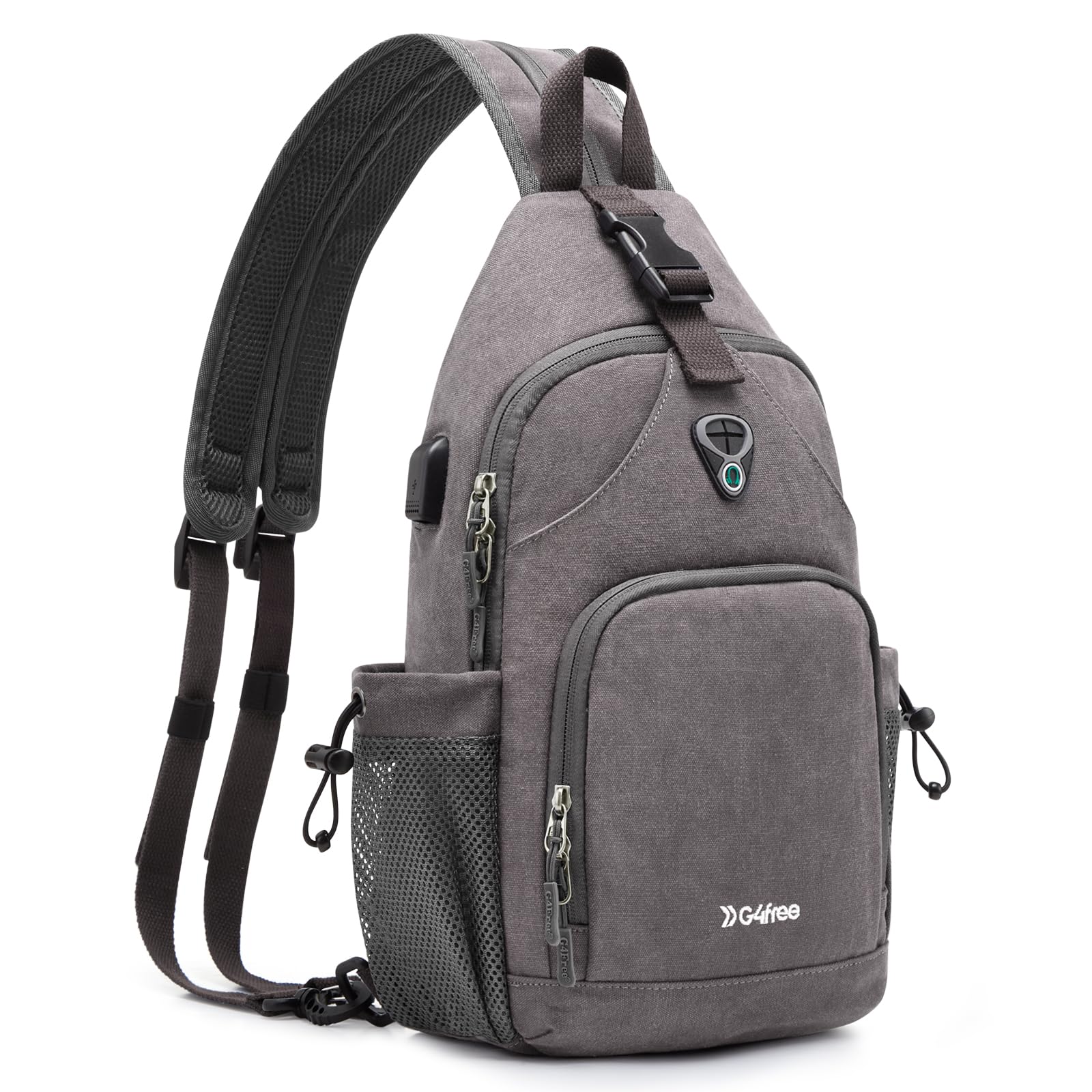 G4Free Sling Bag Crossbody Backpack with Charging Port & RFID Blocking Hiking Daypack Shoulder Chest Bag for Women Men