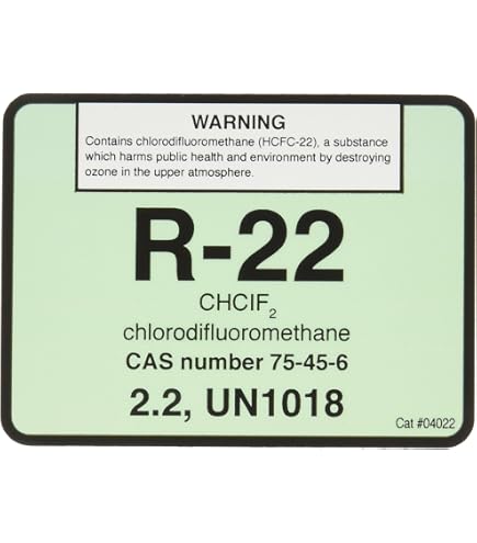 Amazon.com: R22/HCFC-22 Stickers R-22 Color Coded Refrigerant ID