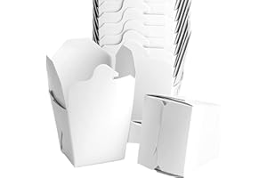 AVANT GRUB Recyclable, Leakproof 32oz Chinese Take Out Boxes 25pk. US-Made Large Microwavable Takeout Containers are BPA-Free. Stackable to-Go Pails Keep Food Fresh. Great for Wedding, Party, Asian Restaurant