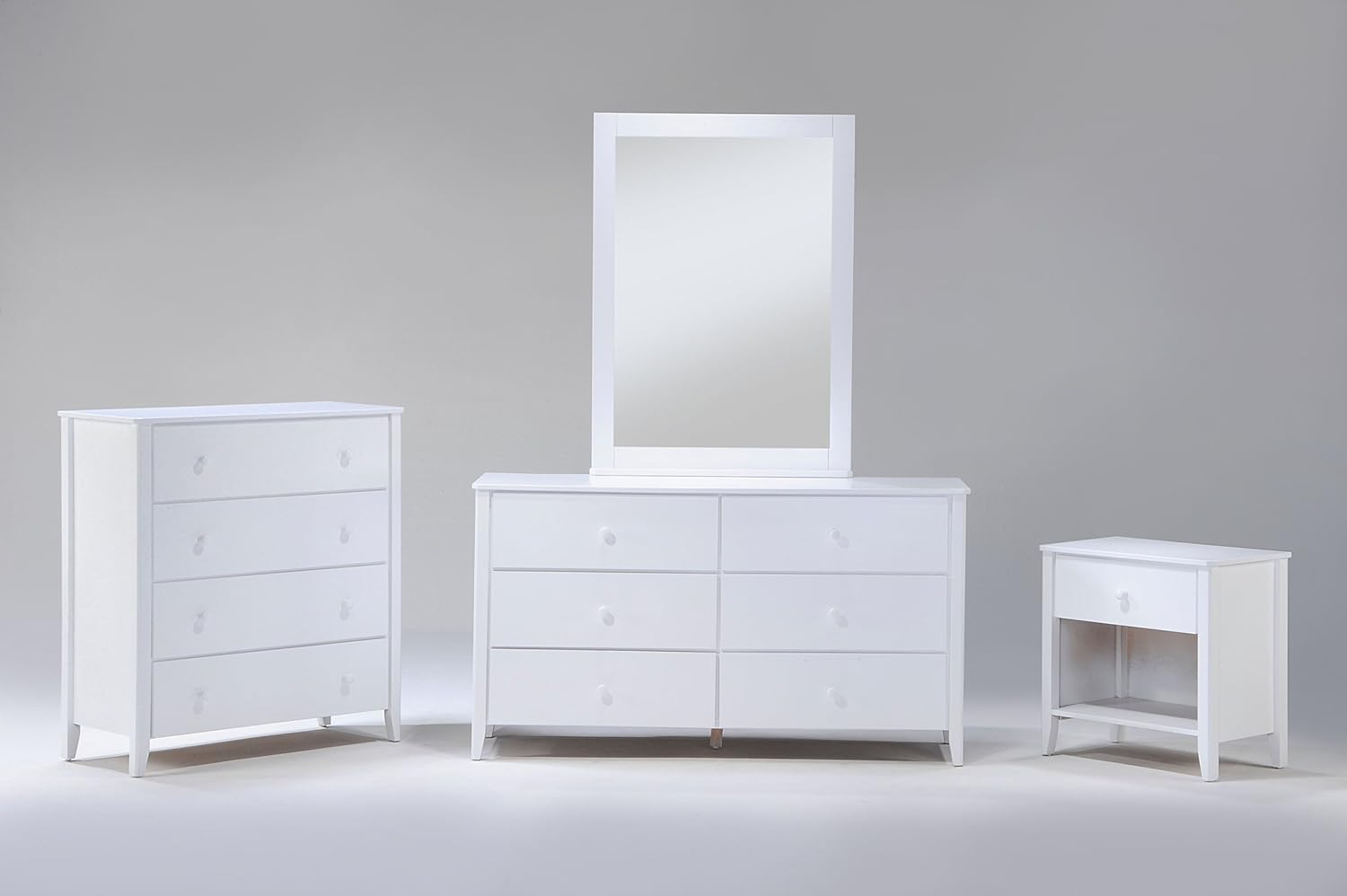 Amazon Com Night Day Furniture Zest 6 Drawer White Dresser With