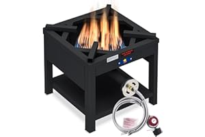 ARC ADVANCED ROYAL CHAMPION ARC 200,000BTU Single Burner Propane Stove, High-Pressure Outdoor Propane Stove Cooker Propane Burner, 16.5"Heavy Duty Burners For Outdoor Cooking Turkey Fry,Crawfish Boil,Homebrewing