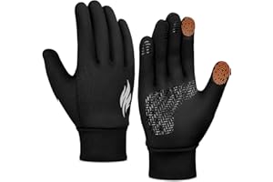aopow Kid Gloves Kids Touchscreen Gloves - Winter Warm Cold Weather Gloves Touch Screen Running Gloves Thermal Riding Cycling