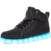 IGxx LED Light Up Shoes for Men USB Recharging High Top LED Sneakers Women Kids