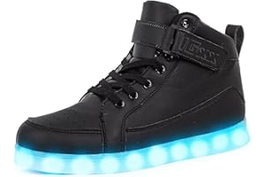 IGxx LED Light Up Shoes for Kids High Top Sneakers Lights Shoes for Boys Girls Unisex USB Charging Flashing Luminous