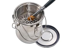 CUGEBANNA Paint Brush Washer,Airtight Stainless Steel Brush Cleaner for Oil Painting Acrylic,Brush Washer with Cleaning Beads and Wringer