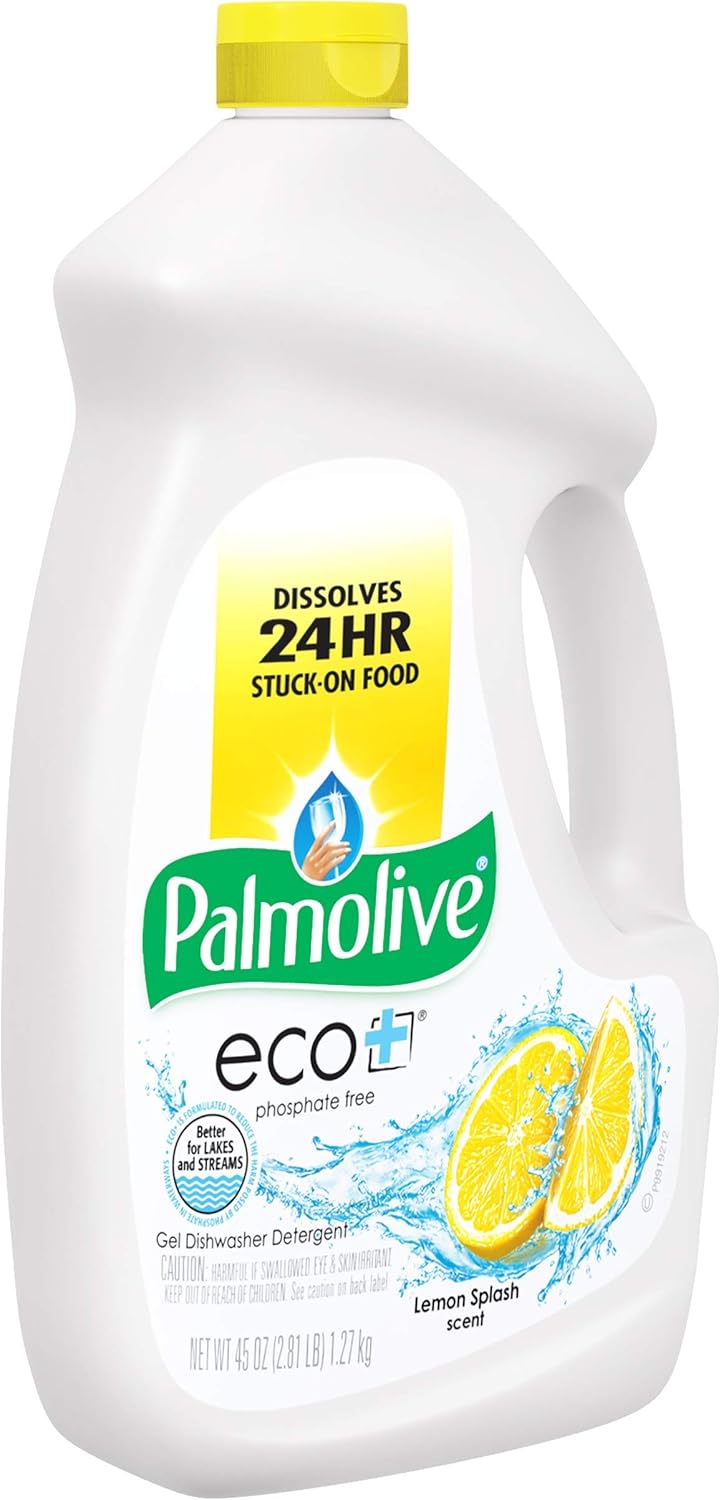 Palmolive Eco Dishwasher Detergent Gel, Lemon Splash - 45 ounce (3 Pack): Health & Personal Care