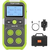 TopTes Guard-101 4 Gas Monitor Multi Detector for H2S, CO, LEL, and O2, with Vibration, Visual, and Audible Alarms, 14h Long Battery Life, Safety Explosion-Proof, for Work, Home - Green