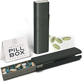 Mimi Medcessories - Pretty Pill Box Set - Stylish &amp; Compact Daily Pill Organizer, Medication Pill Case, Pill Container for Vitamin Management, Pill Holder, Travel Essentials for Women &amp; Men - Steele