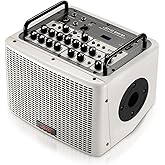 JOYO Guitar Amp 40W Multifunctional Bluetooth Combo Amplifier Reverb Chorus Delay Drum Patterns Vocal Channel for Acoustic Electric Guitar Keyboard Outdoor Gigs & Practice (BSK-40 White)