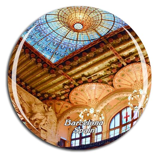 Weekino España Cataluña Concert Hall Barcelona Imán de Nevera 3D ...