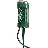 Yard Master 13547WD 6-Outlet Power Stake Timer with Light Sensor & 6-Foot Cord, Green